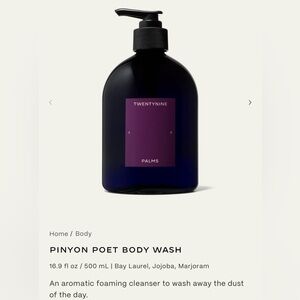 NIB TwentyNine Palms Pinyon Poet Body Wash 16.9 fl oz
